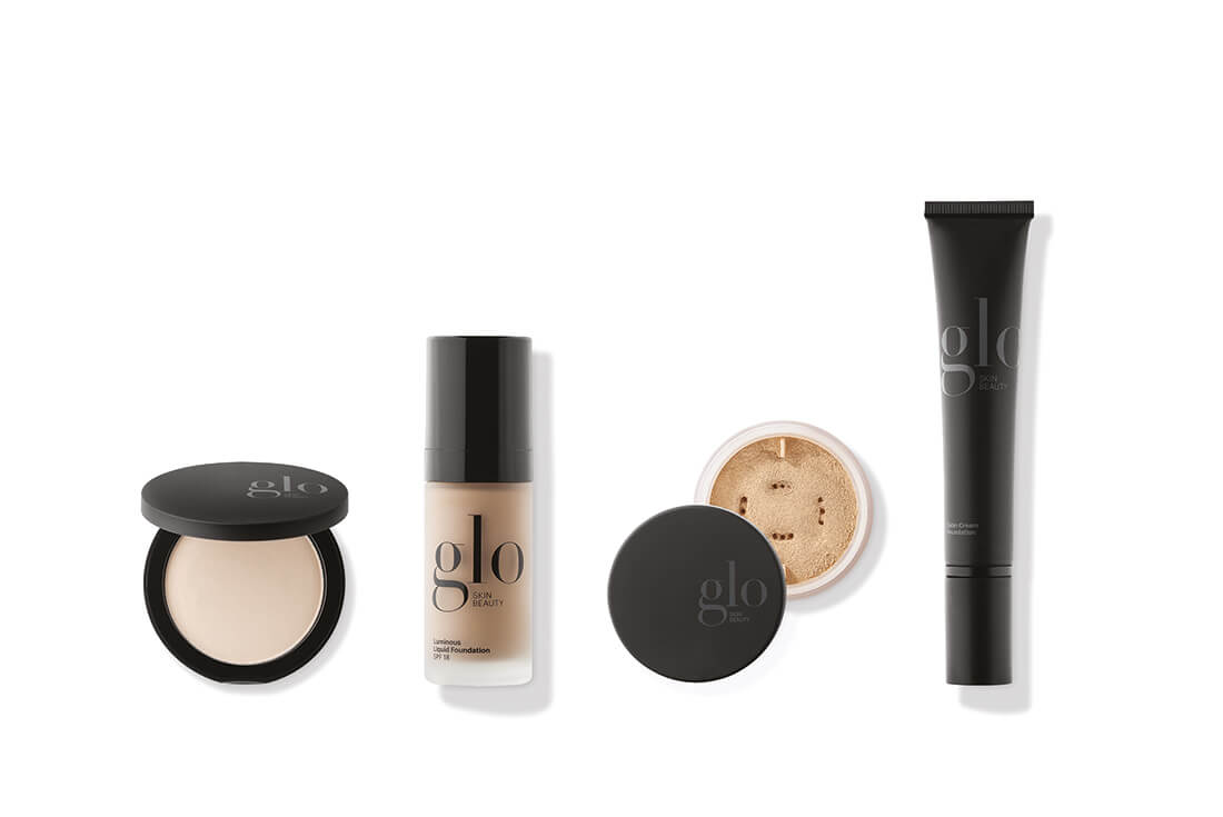 Pressed Base, Luminous Liquid Foundation SPF 18, Loose Base & Satin Cream Foundation